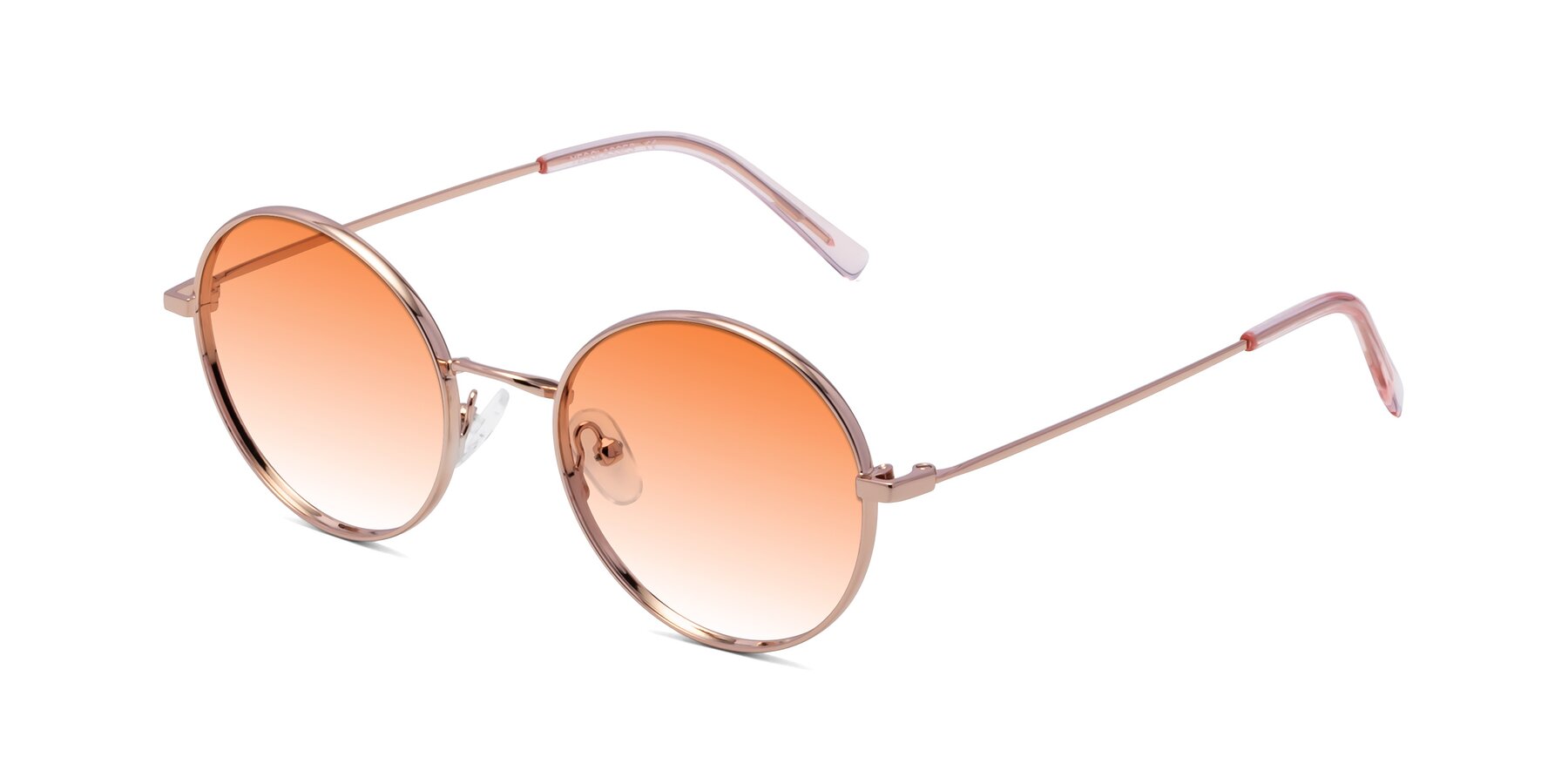 Angle of Moore in Rose Gold with Orange Gradient Lenses