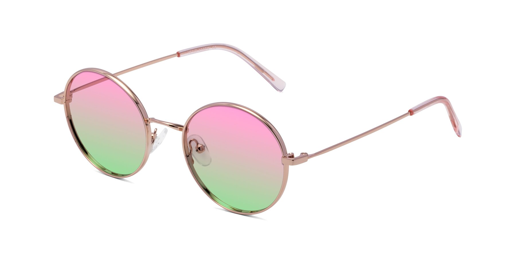 Angle of Moore in Rose Gold with Pink / Green Gradient Lenses