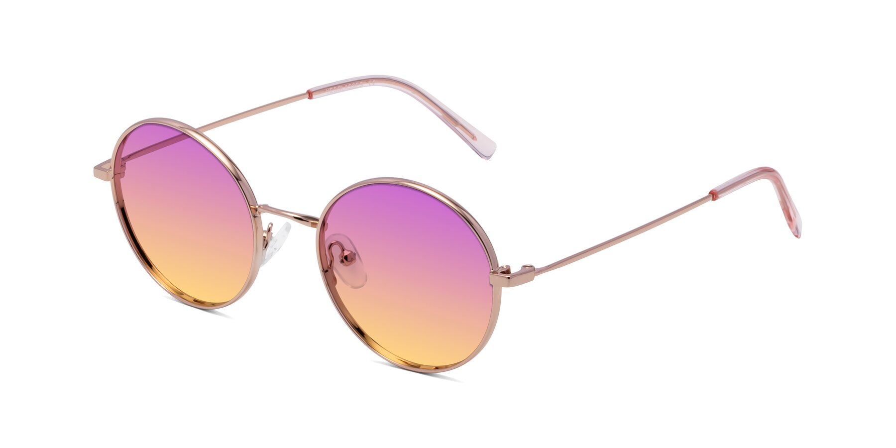 Angle of Moore in Rose Gold with Purple / Yellow Gradient Lenses