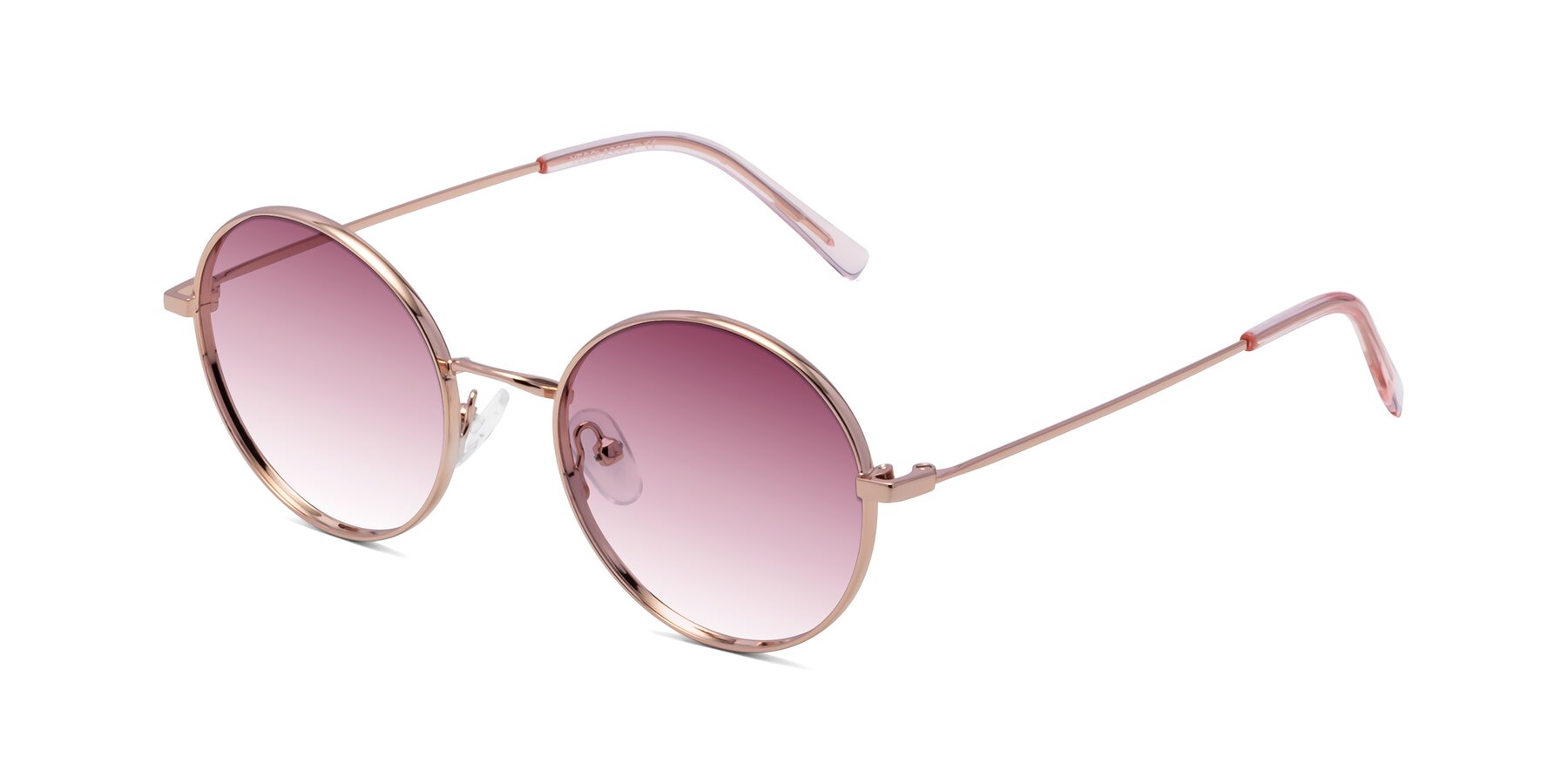 Angle of Moore in Rose Gold with Wine Gradient Lenses