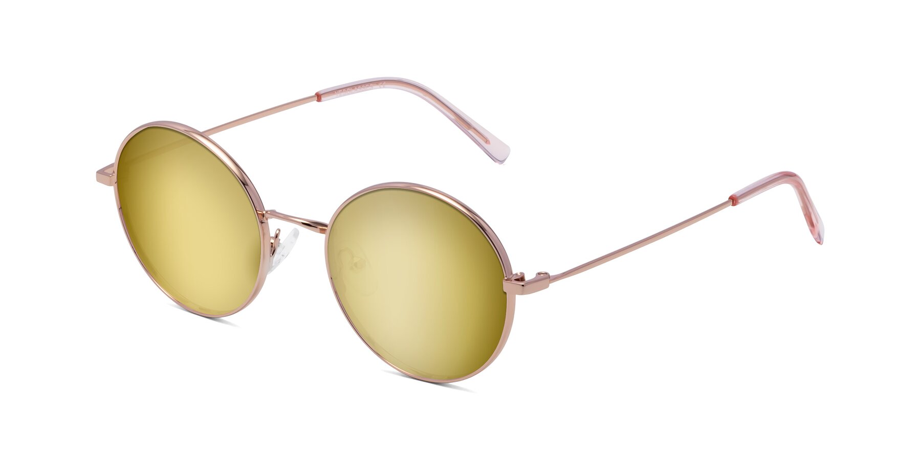 Angle of Moore in Rose Gold with Gold Mirrored Lenses