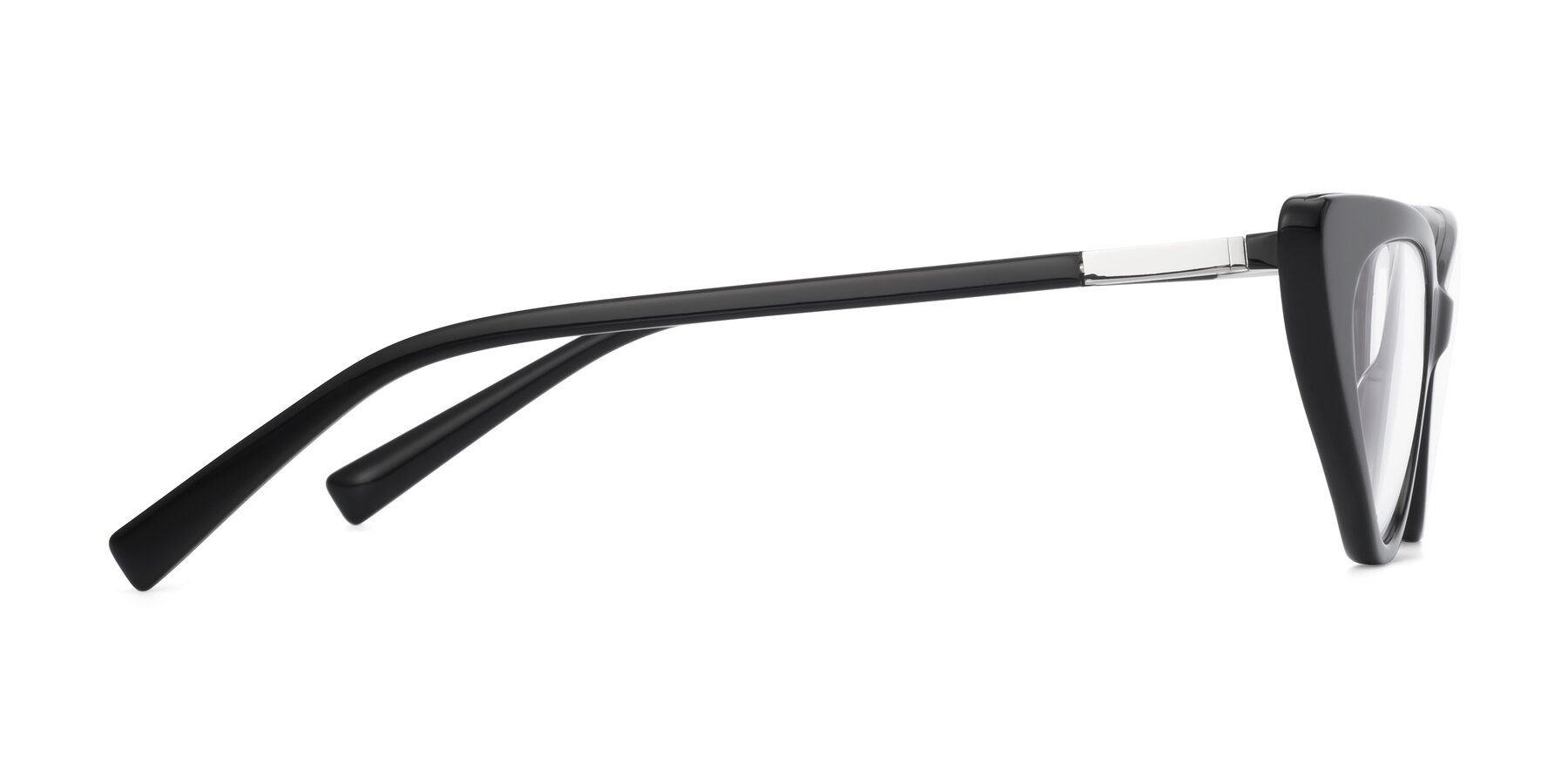 Side of Sparks in Black with Clear Reading Eyeglass Lenses