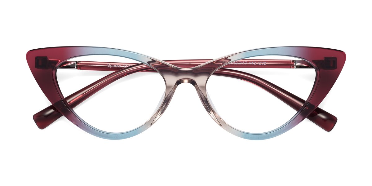 Sparks - Transparent Gradient Purple Eyeglasses