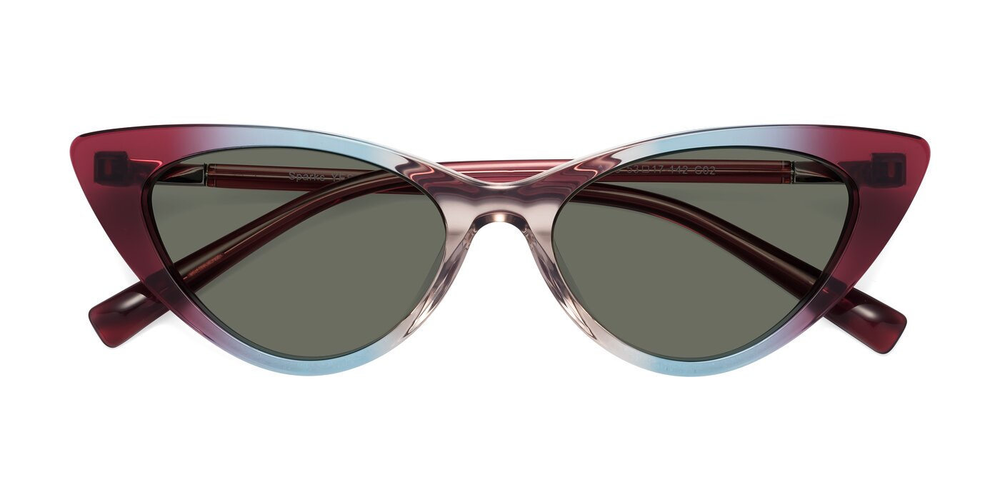 Sparks - Transparent Gradient Purple Polarized Sunglasses