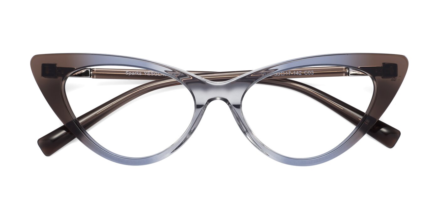 Sparks - Transparent Gradient Brown Reading Glasses