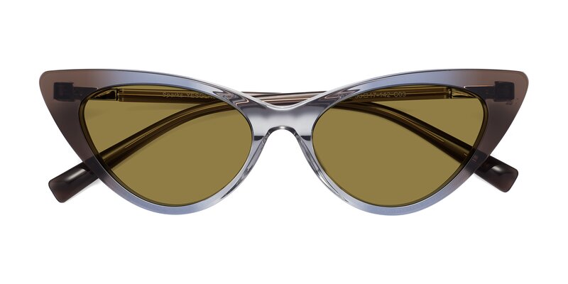 Sparks - Transparent Gradient Brown Polarized Sunglasses