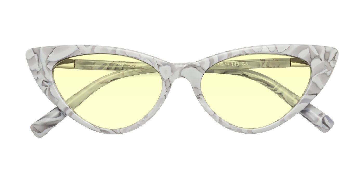 Sparks - White Floral Tinted Sunglasses
