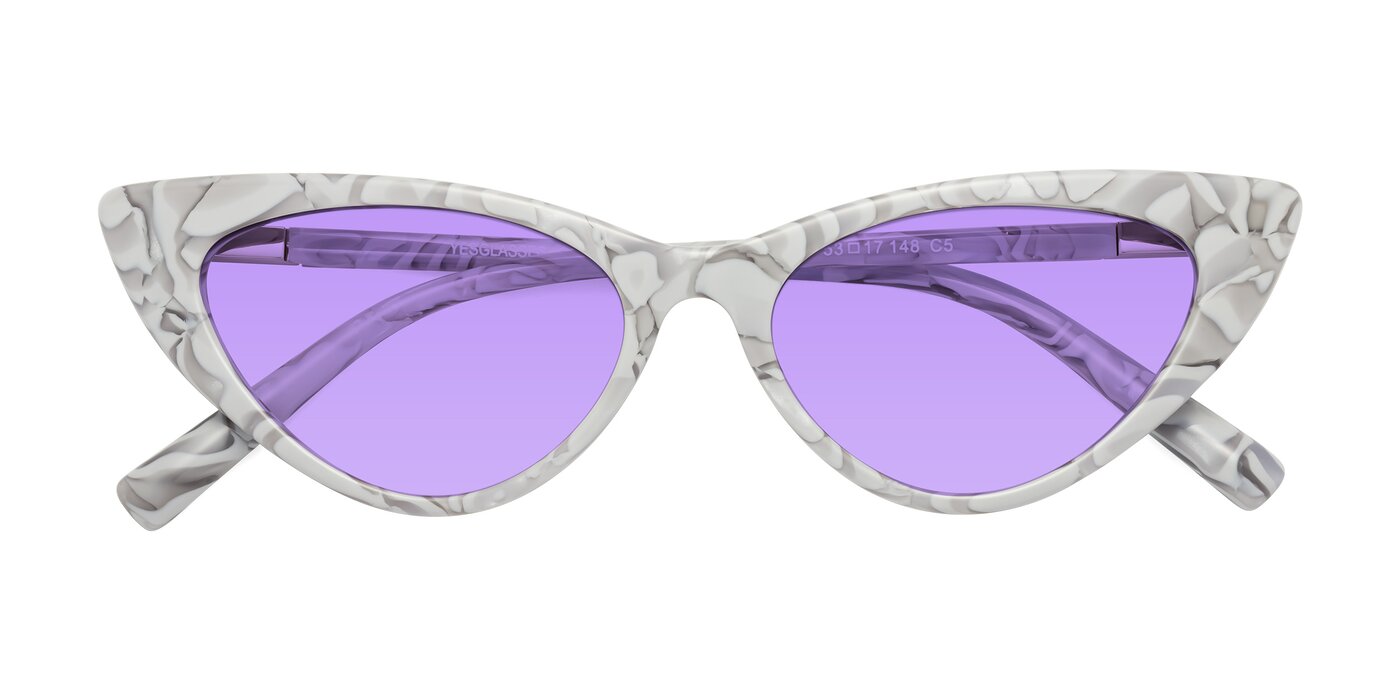 Sparks - White Floral Tinted Sunglasses