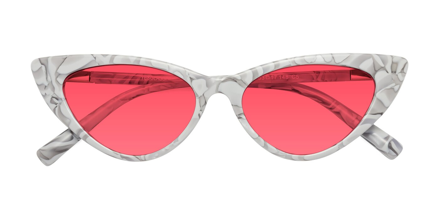 Sparks - White Floral Tinted Sunglasses