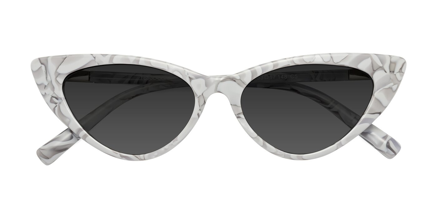 Sparks - White Floral Tinted Sunglasses
