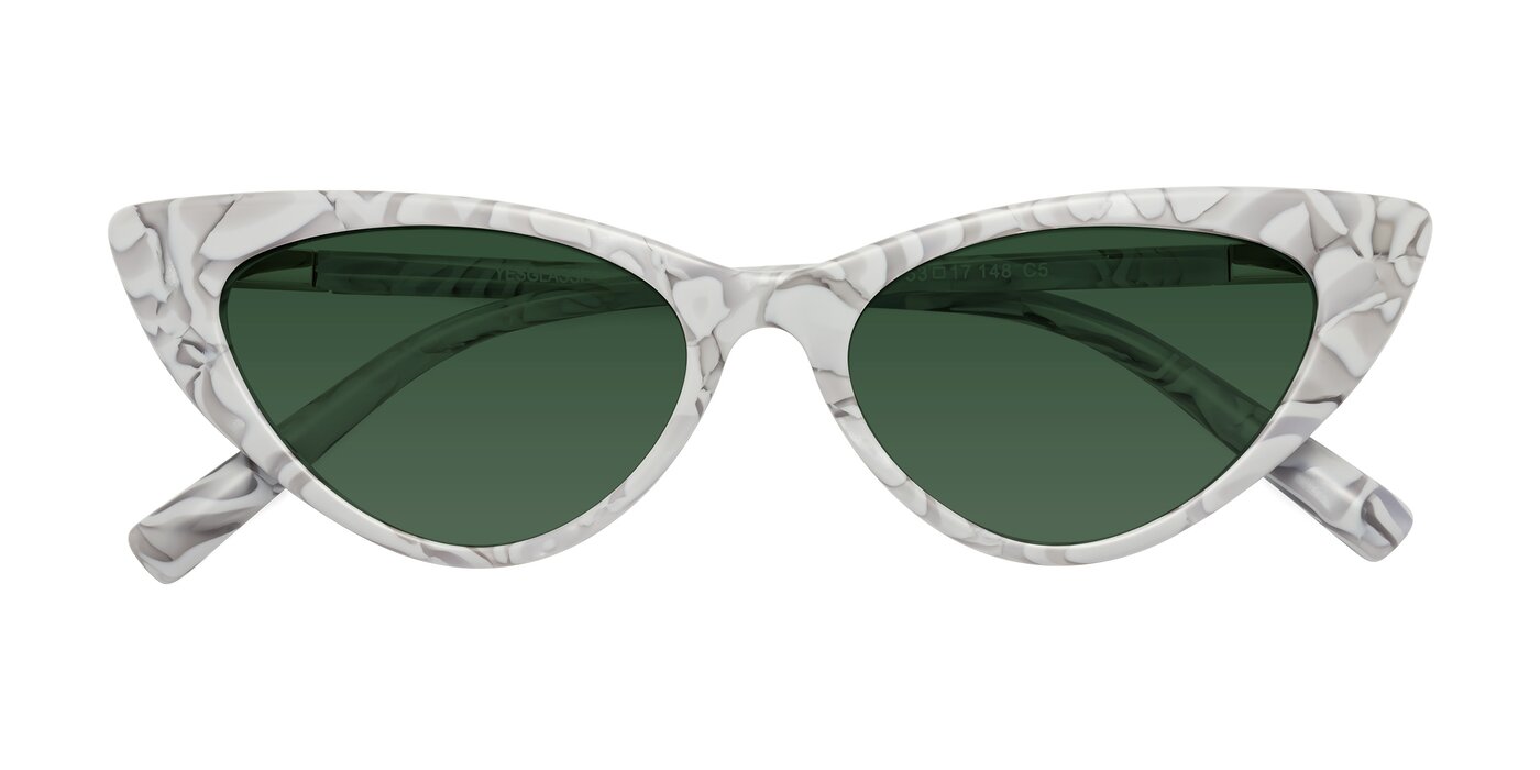 Sparks - White Floral Tinted Sunglasses