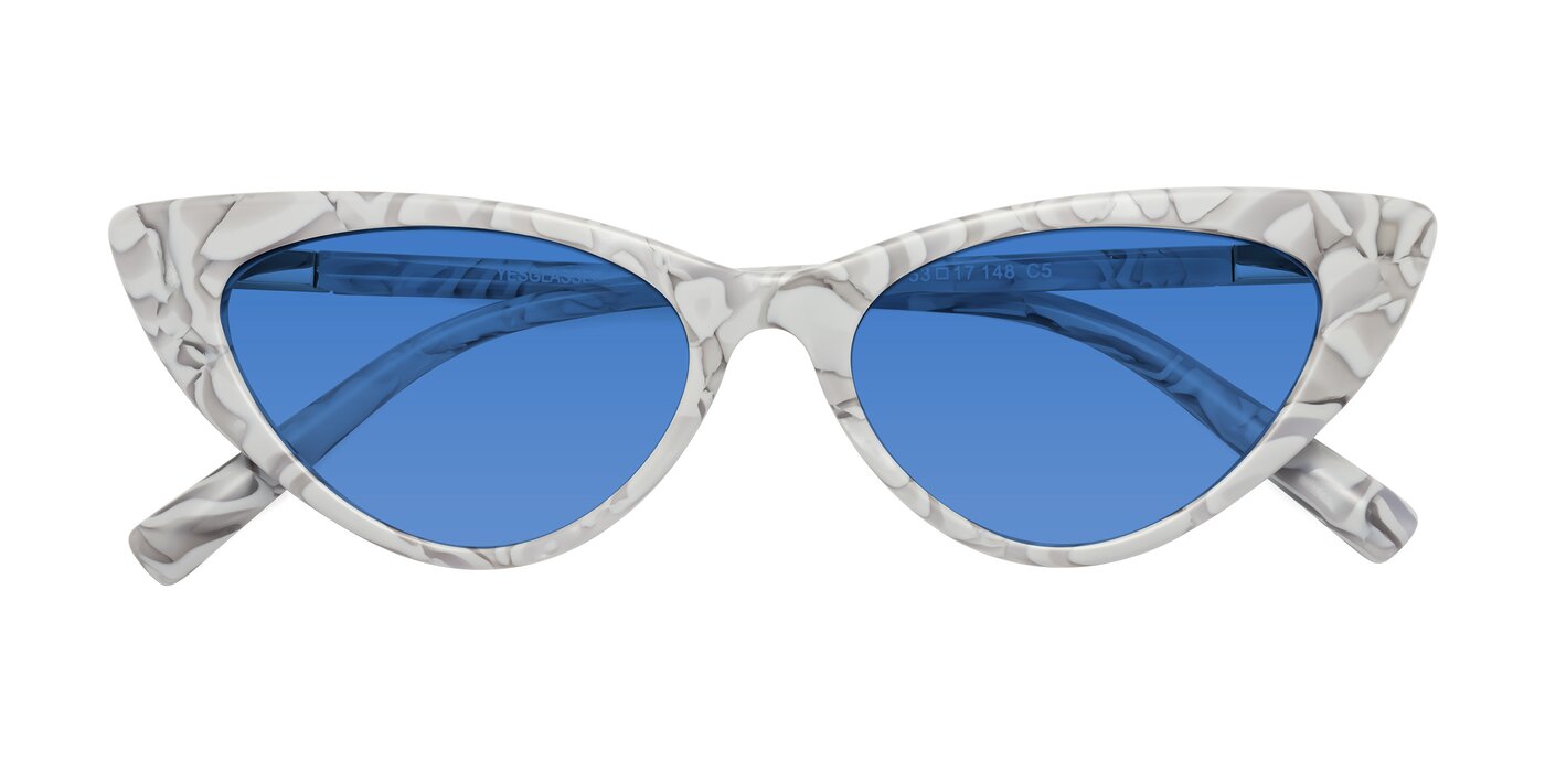 Sparks - White Floral Tinted Sunglasses