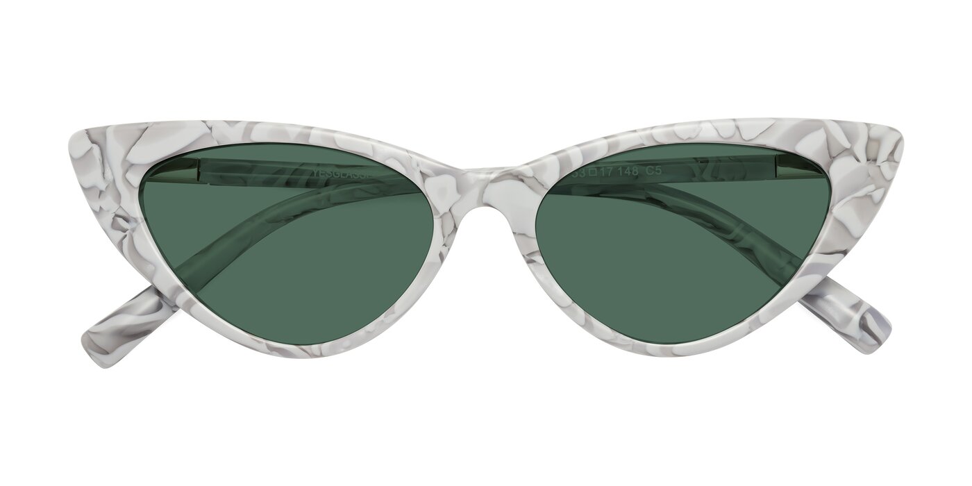 Sparks - White Floral Polarized Sunglasses