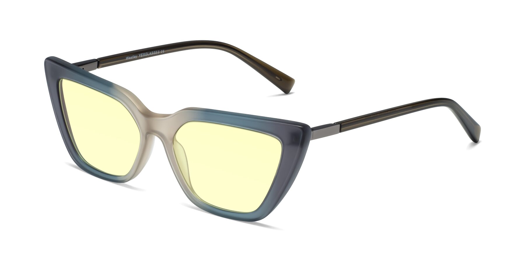 Angle of Westley in Gradient Grey with Light Yellow Tinted Lenses