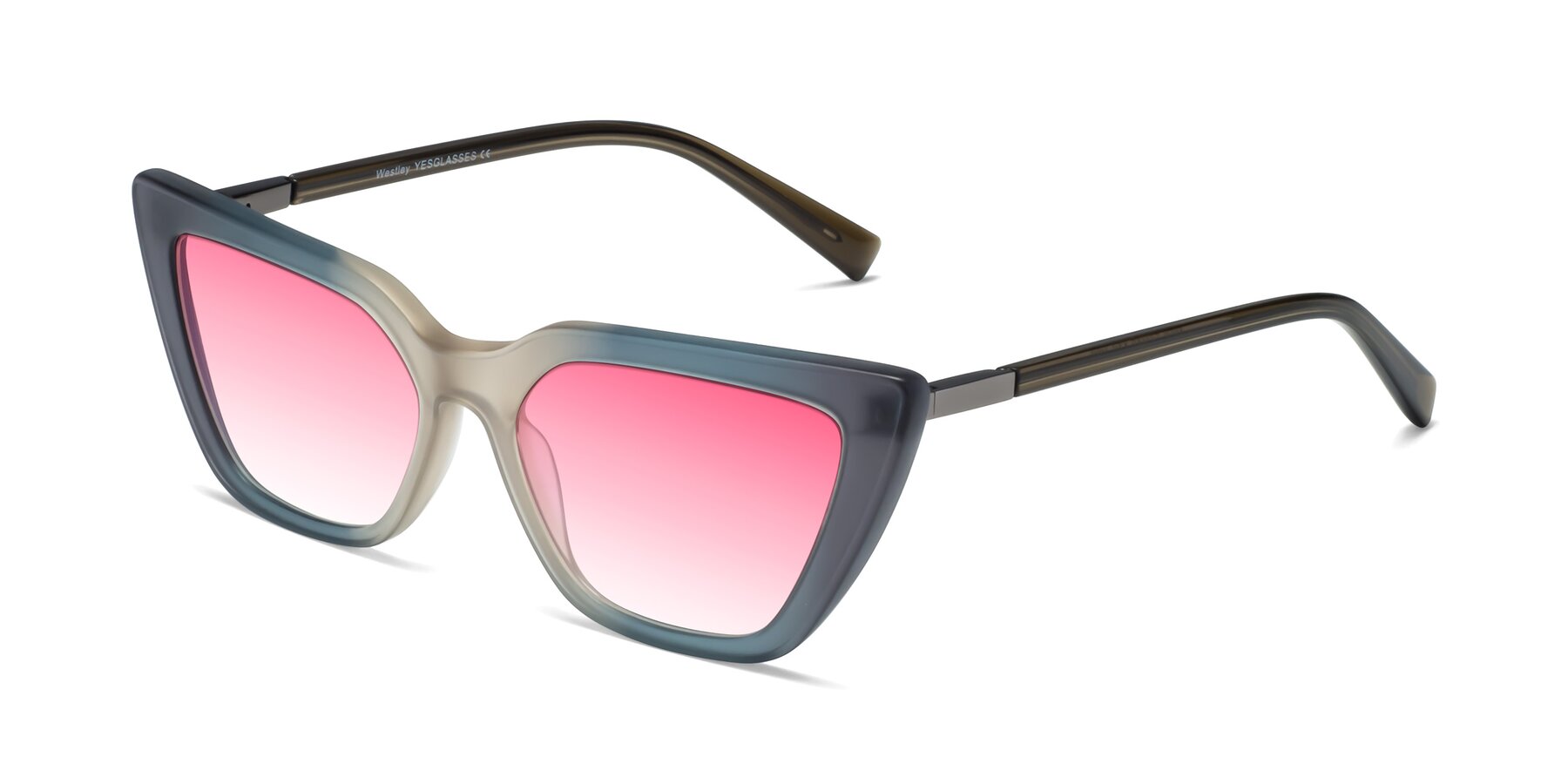 Angle of Westley in Gradient Grey with Pink Gradient Lenses