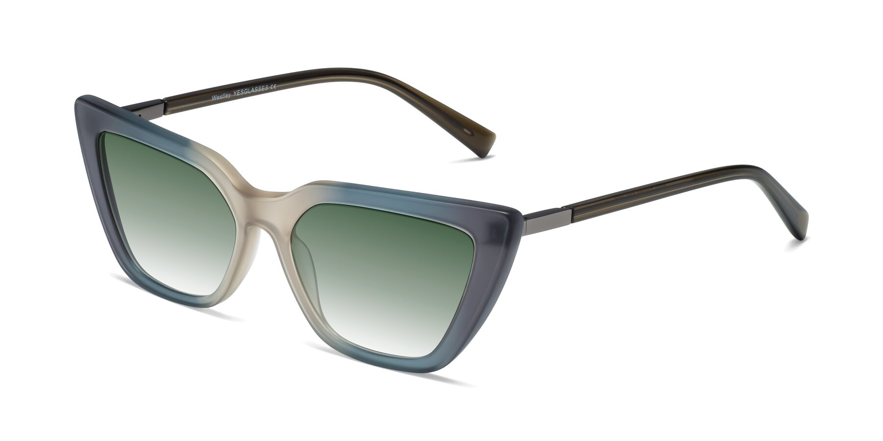 Angle of Westley in Gradient Grey with Green Gradient Lenses