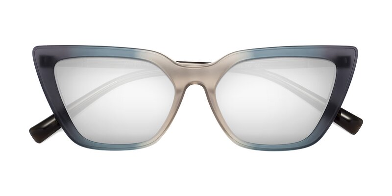 Westley - Gradient Grey Flash Mirrored Sunglasses