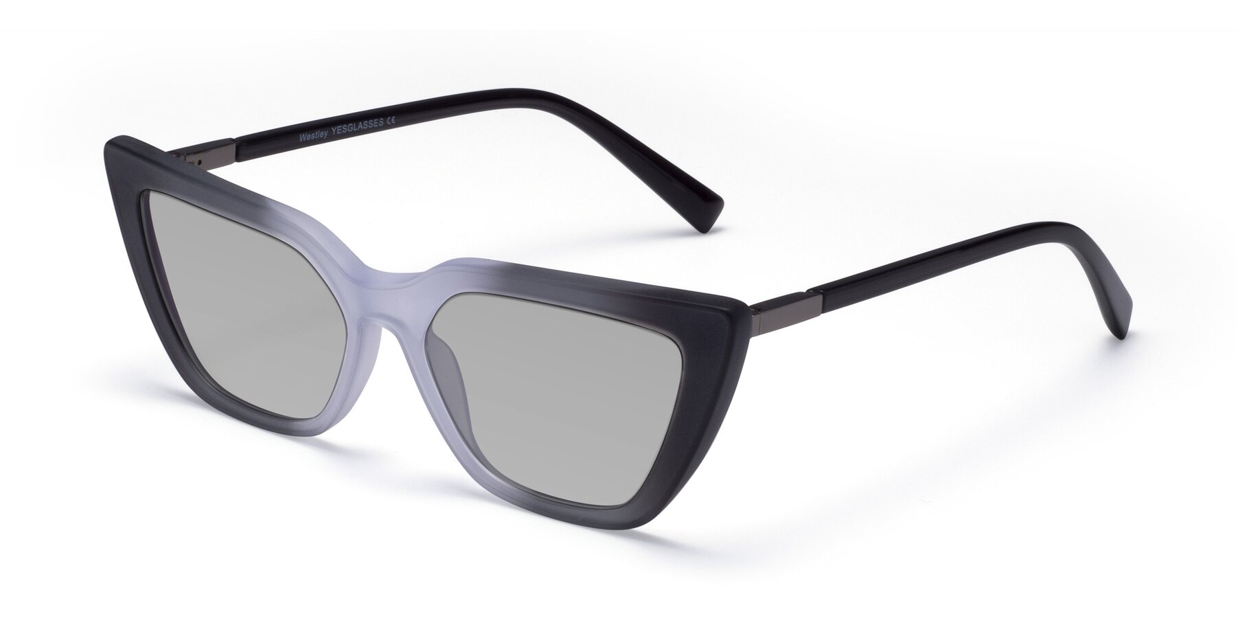 Angle of Westley in Gradient Black with Light Gray Tinted Lenses