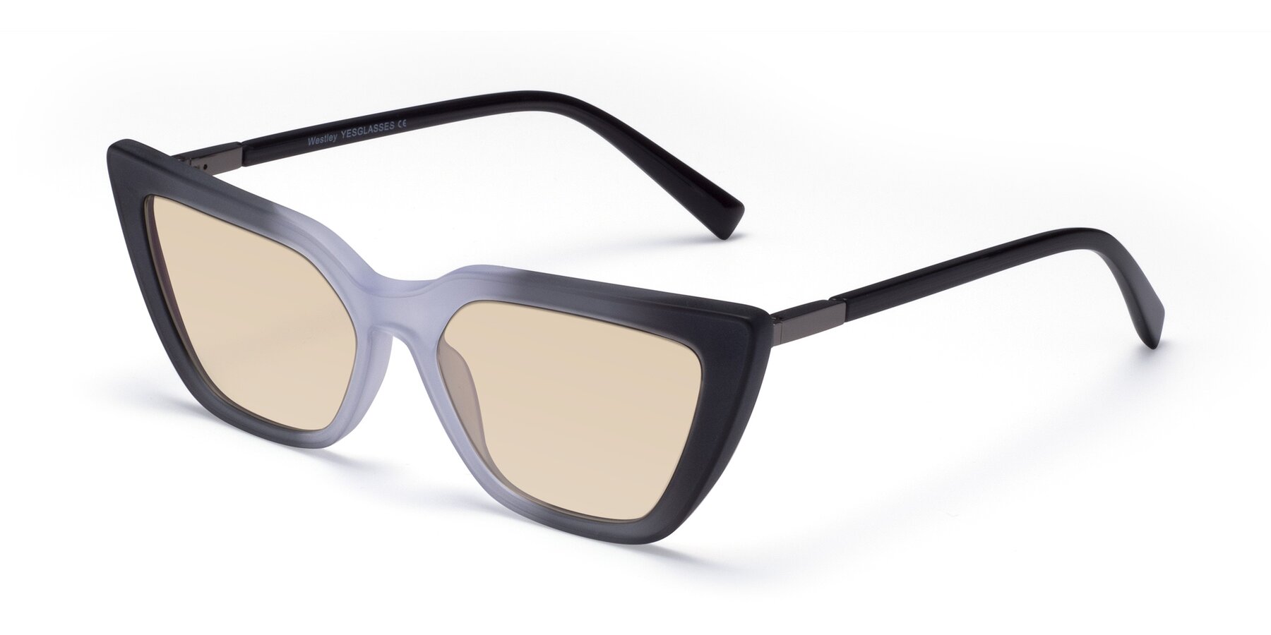 Angle of Westley in Gradient Black with Light Brown Tinted Lenses
