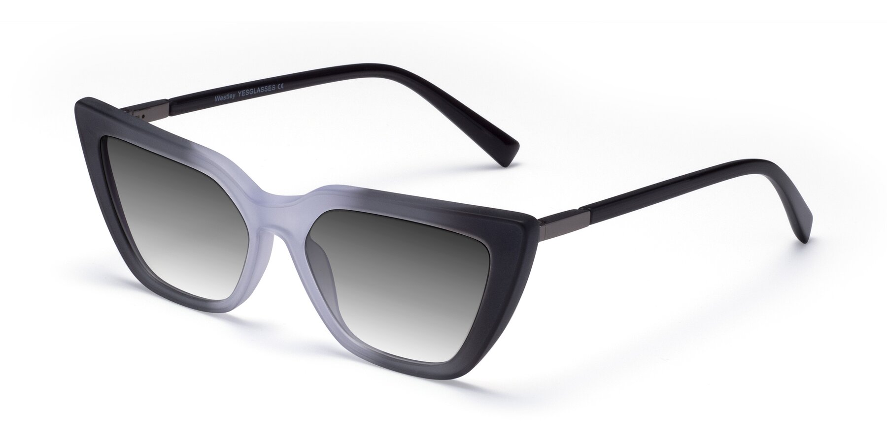 Angle of Westley in Gradient Black with Gray Gradient Lenses