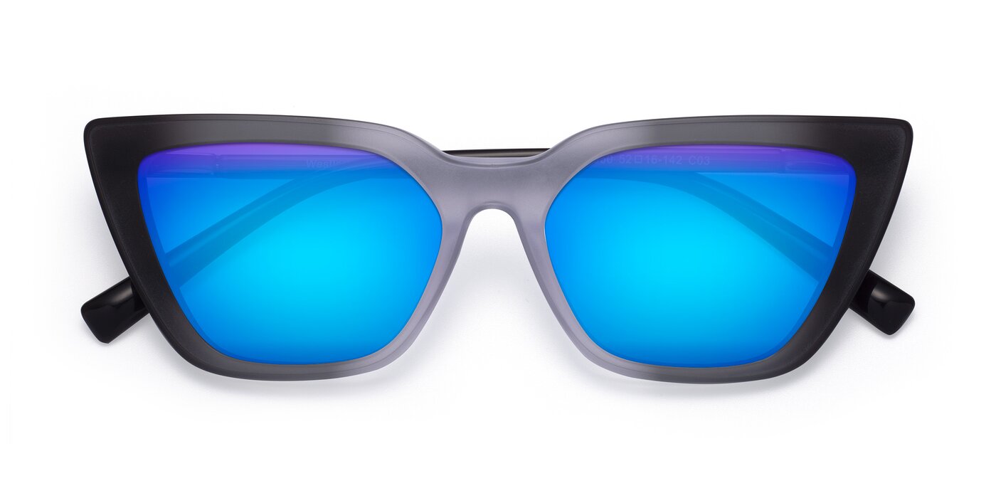 Westley - Gradient Black Flash Mirrored Sunglasses