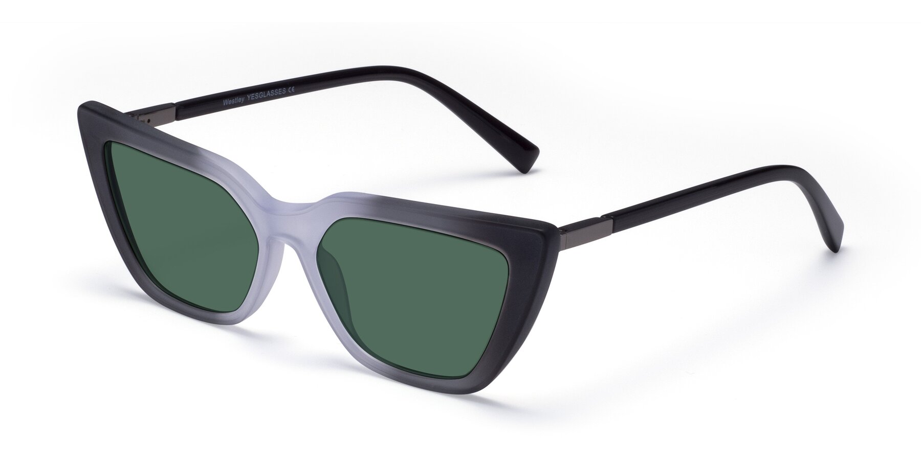 Angle of Westley in Gradient Black with Green Polarized Lenses