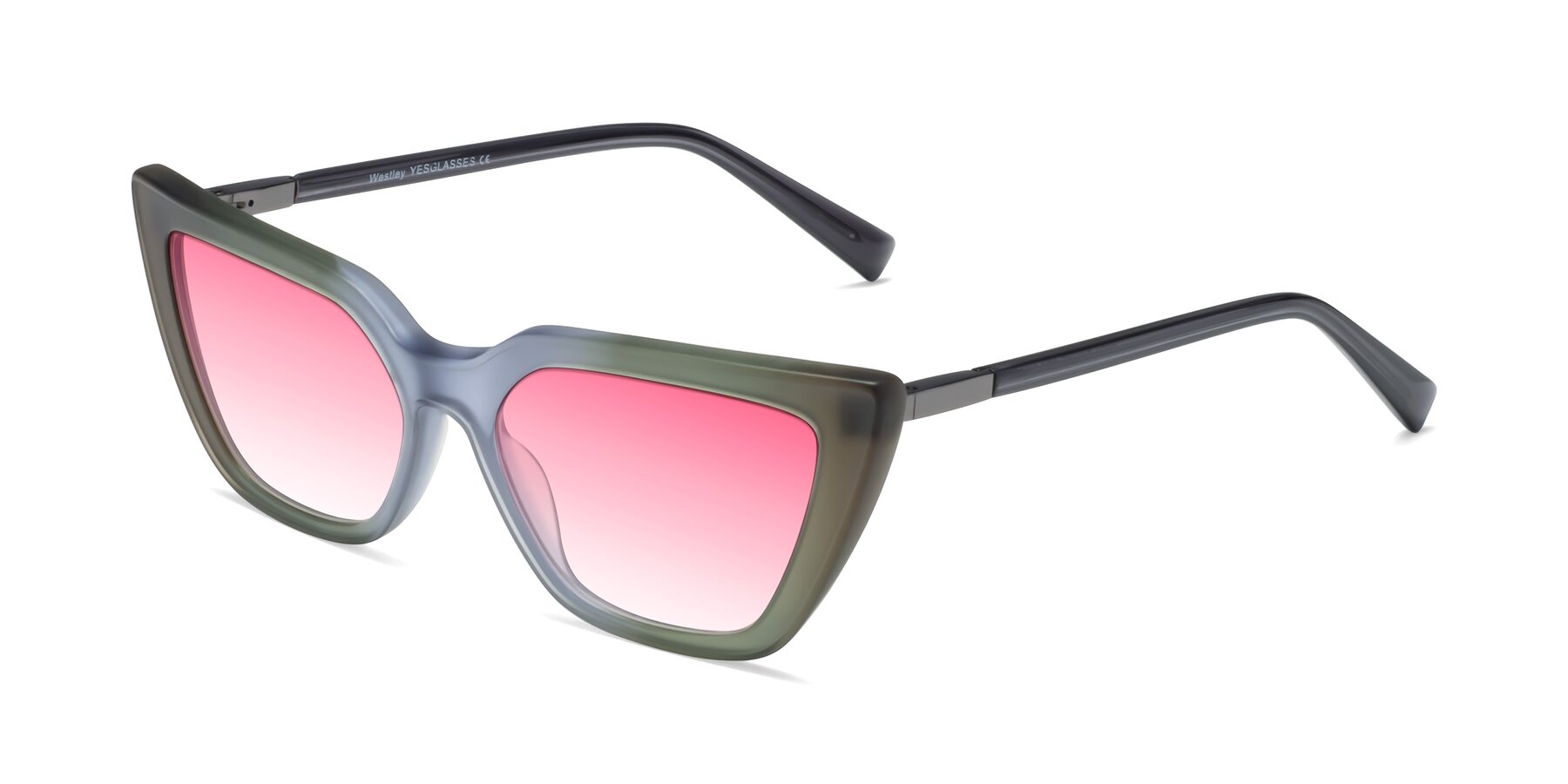 Angle of Westley in Gradient Green with Pink Gradient Lenses