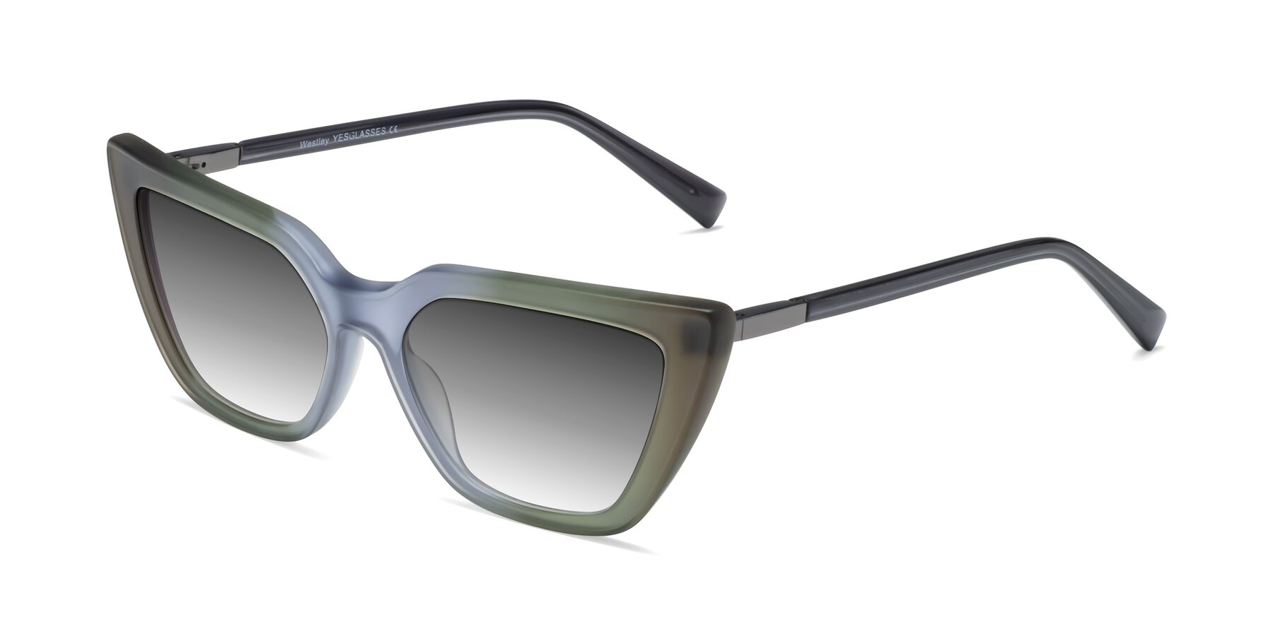 Angle of Westley in Gradient Green with Gray Gradient Lenses