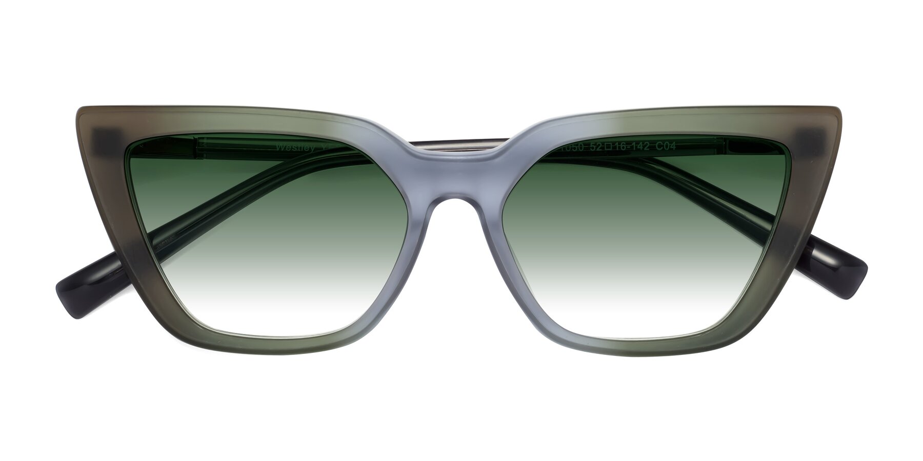 Folded Front of Westley in Gradient Green with Green Gradient Lenses