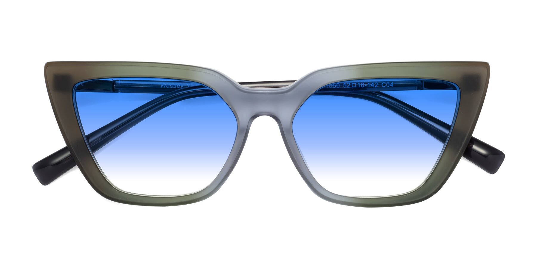 Folded Front of Westley in Gradient Green with Blue Gradient Lenses