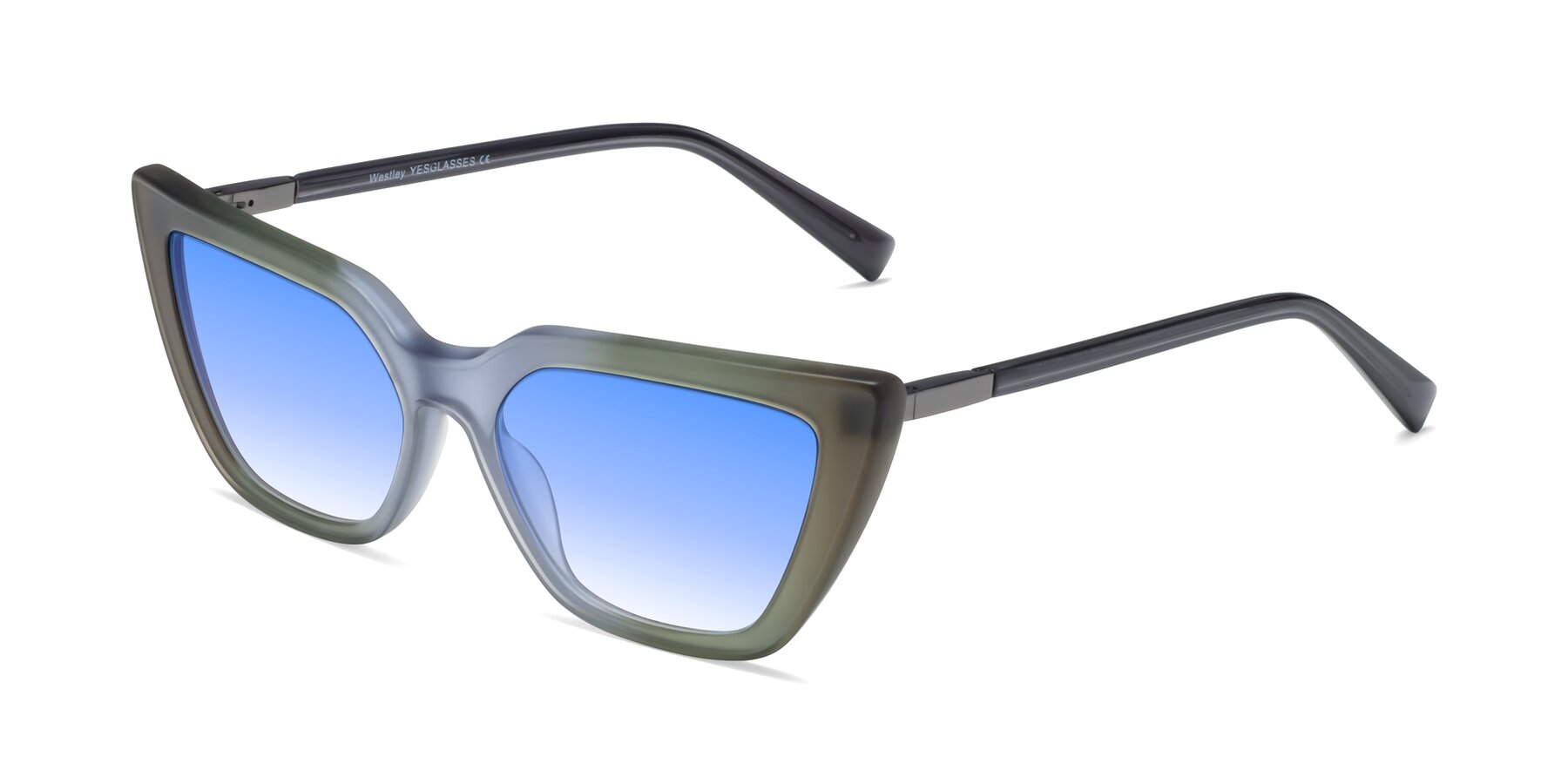 Angle of Westley in Gradient Green with Blue Gradient Lenses