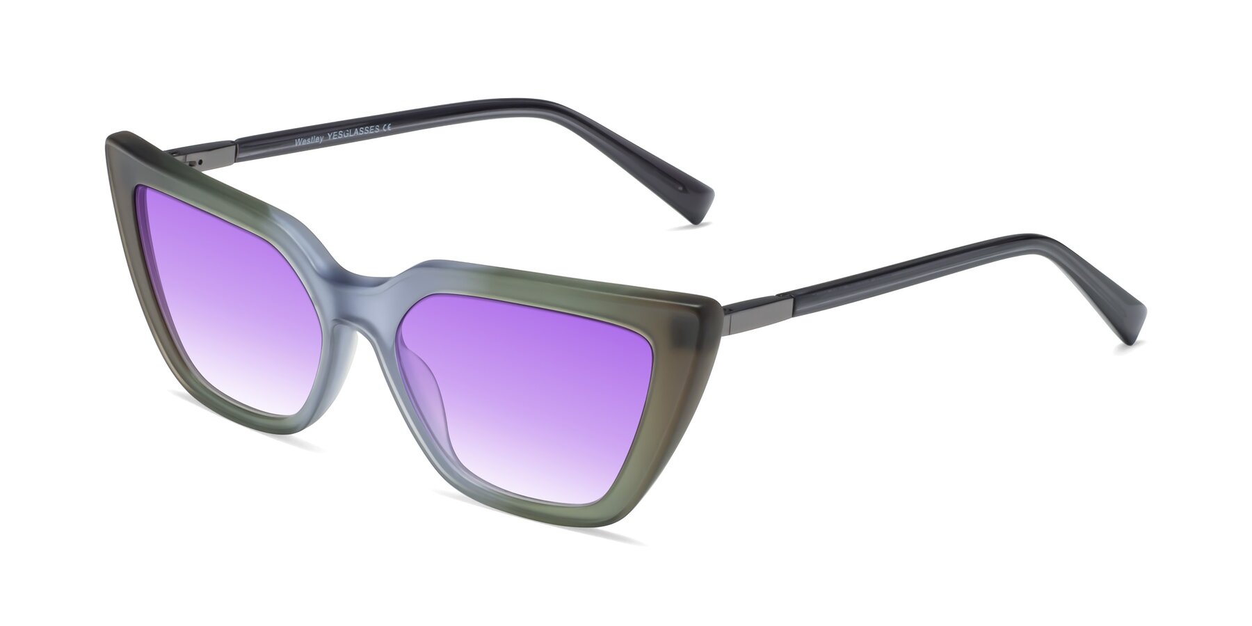 Angle of Westley in Gradient Green with Purple Gradient Lenses