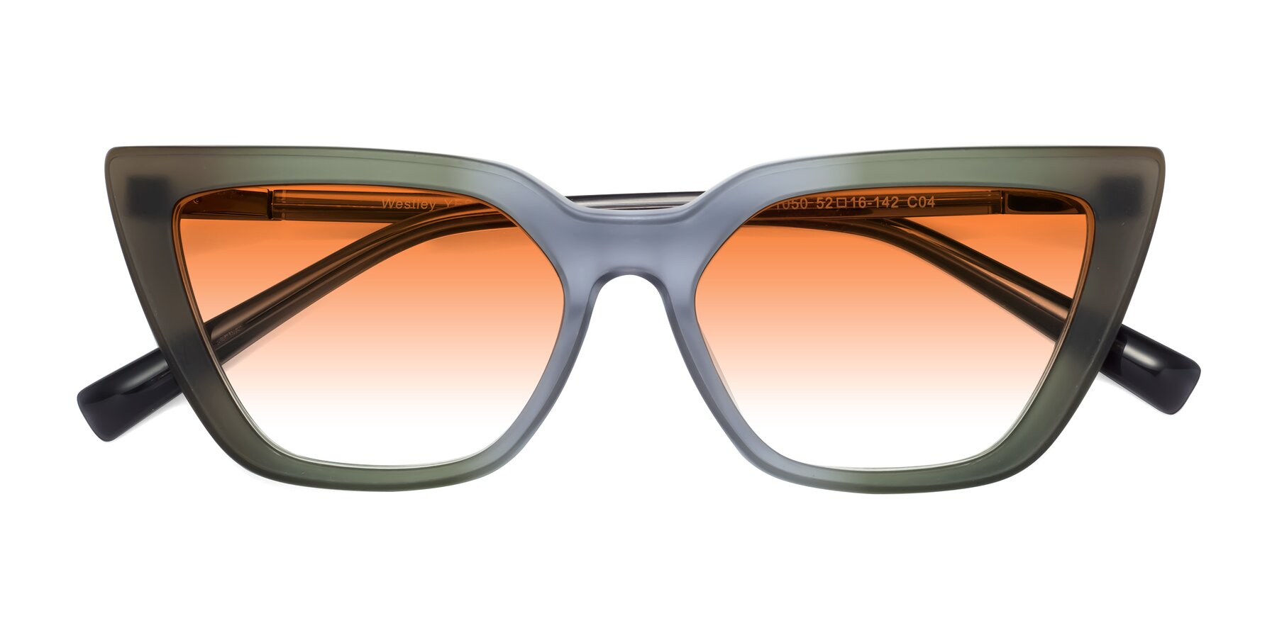 Folded Front of Westley in Gradient Green with Orange Gradient Lenses