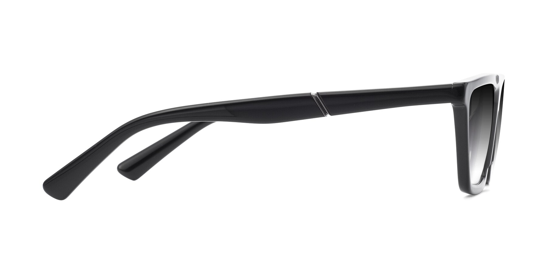 Side of Miles in Black with Gray Gradient Lenses