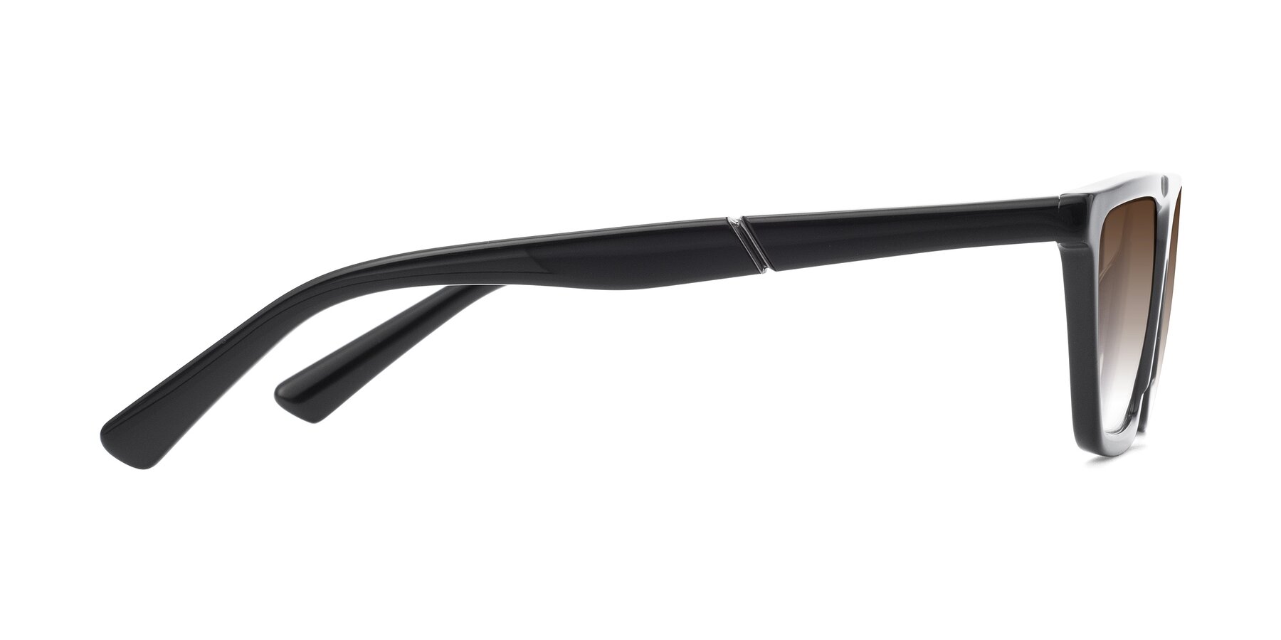Side of Miles in Black with Brown Gradient Lenses