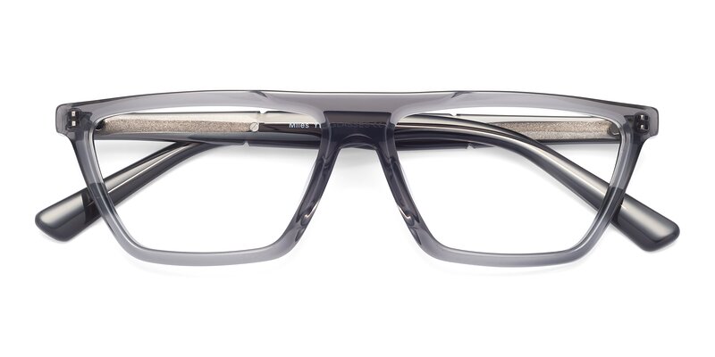 Miles - Translucent Gray Eyeglasses