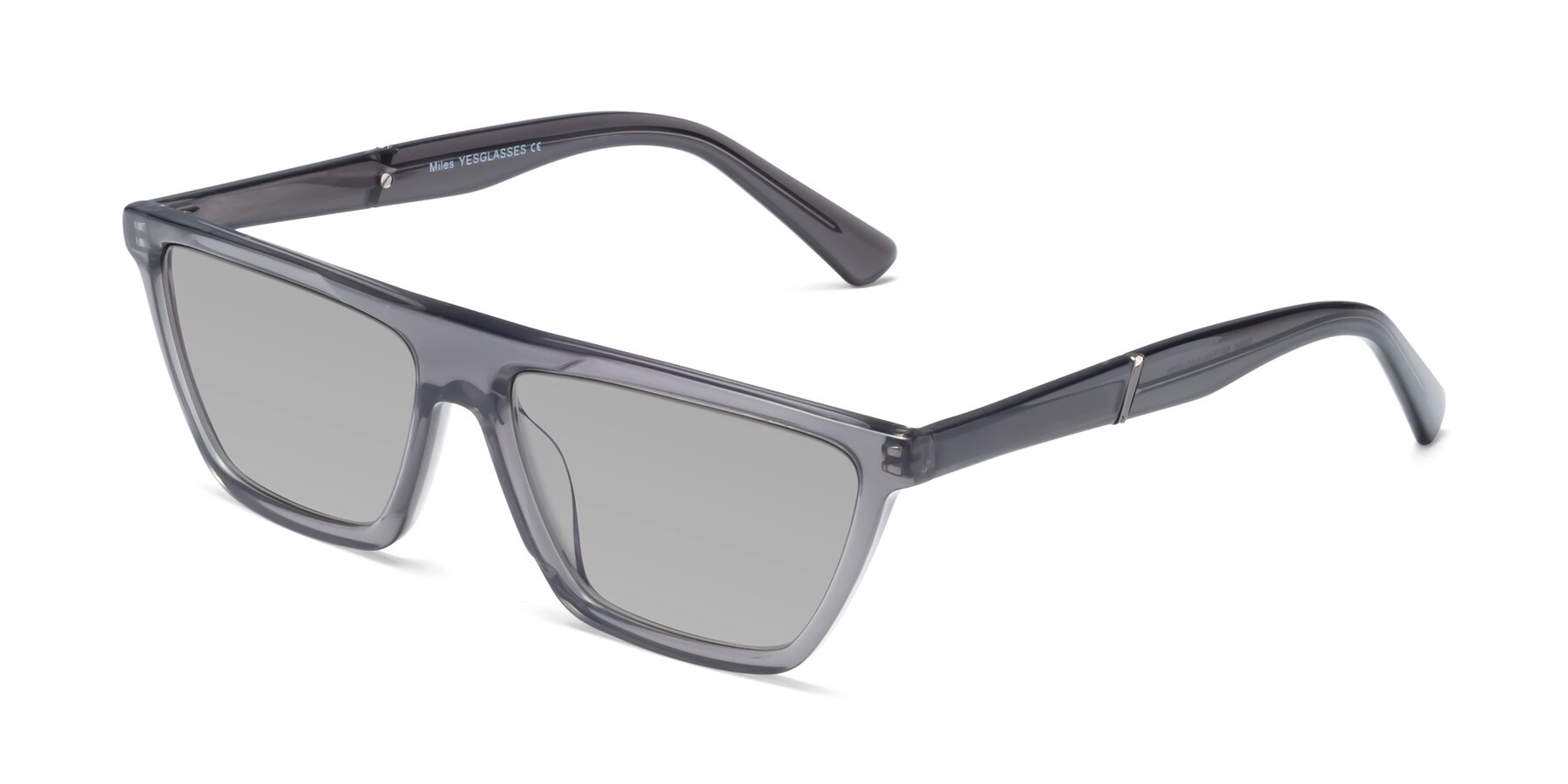 Angle of Miles in Translucent Gray with Light Gray Tinted Lenses
