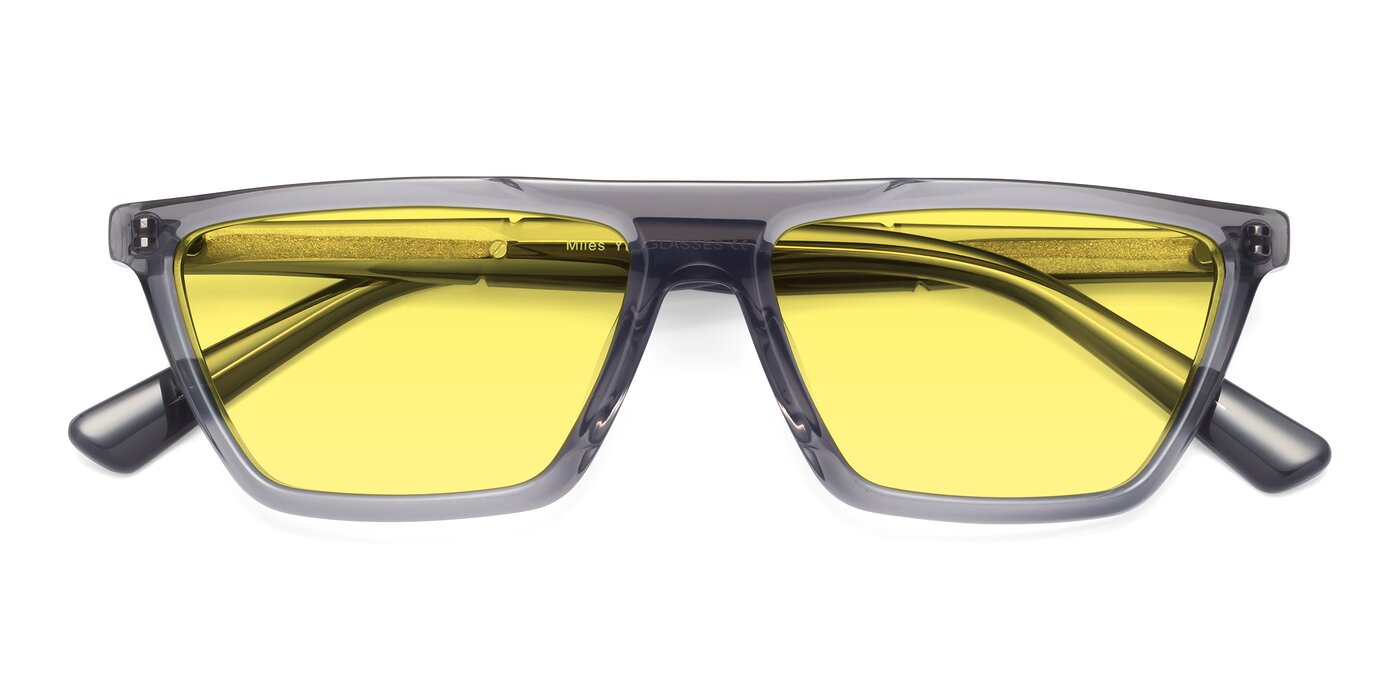 Miles - Translucent Gray Tinted Sunglasses