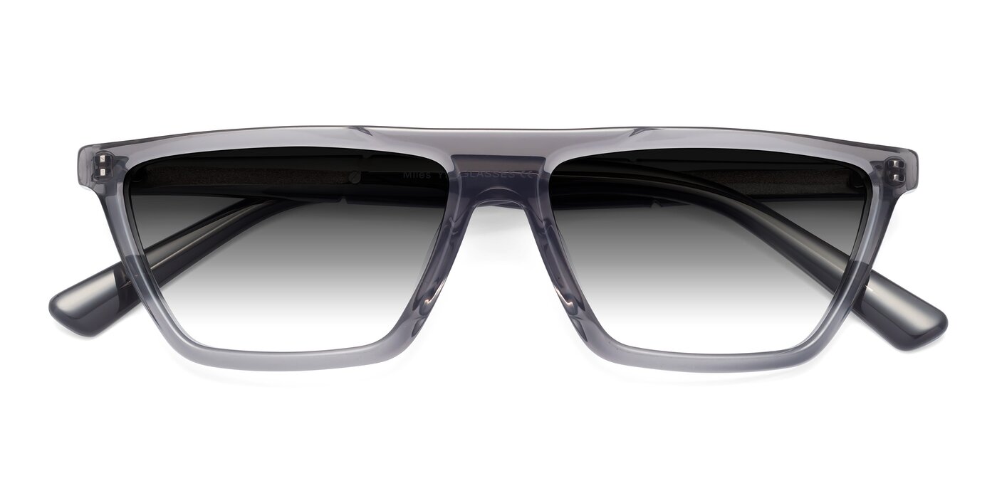 Miles - Translucent Gray Gradient Sunglasses