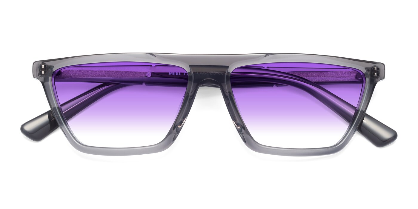 Miles - Translucent Gray Gradient Sunglasses