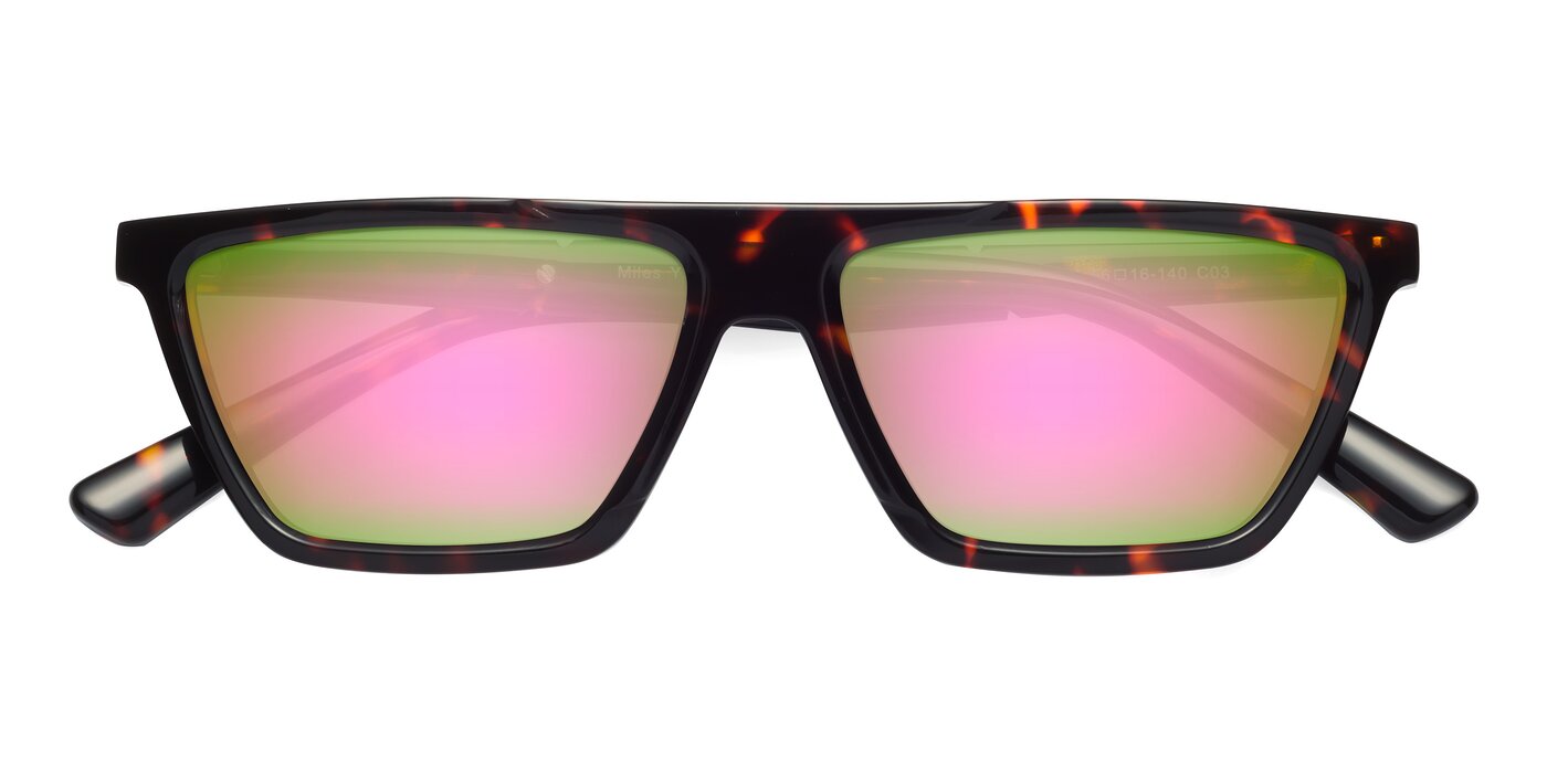 Miles - Tortoise Flash Mirrored Sunglasses