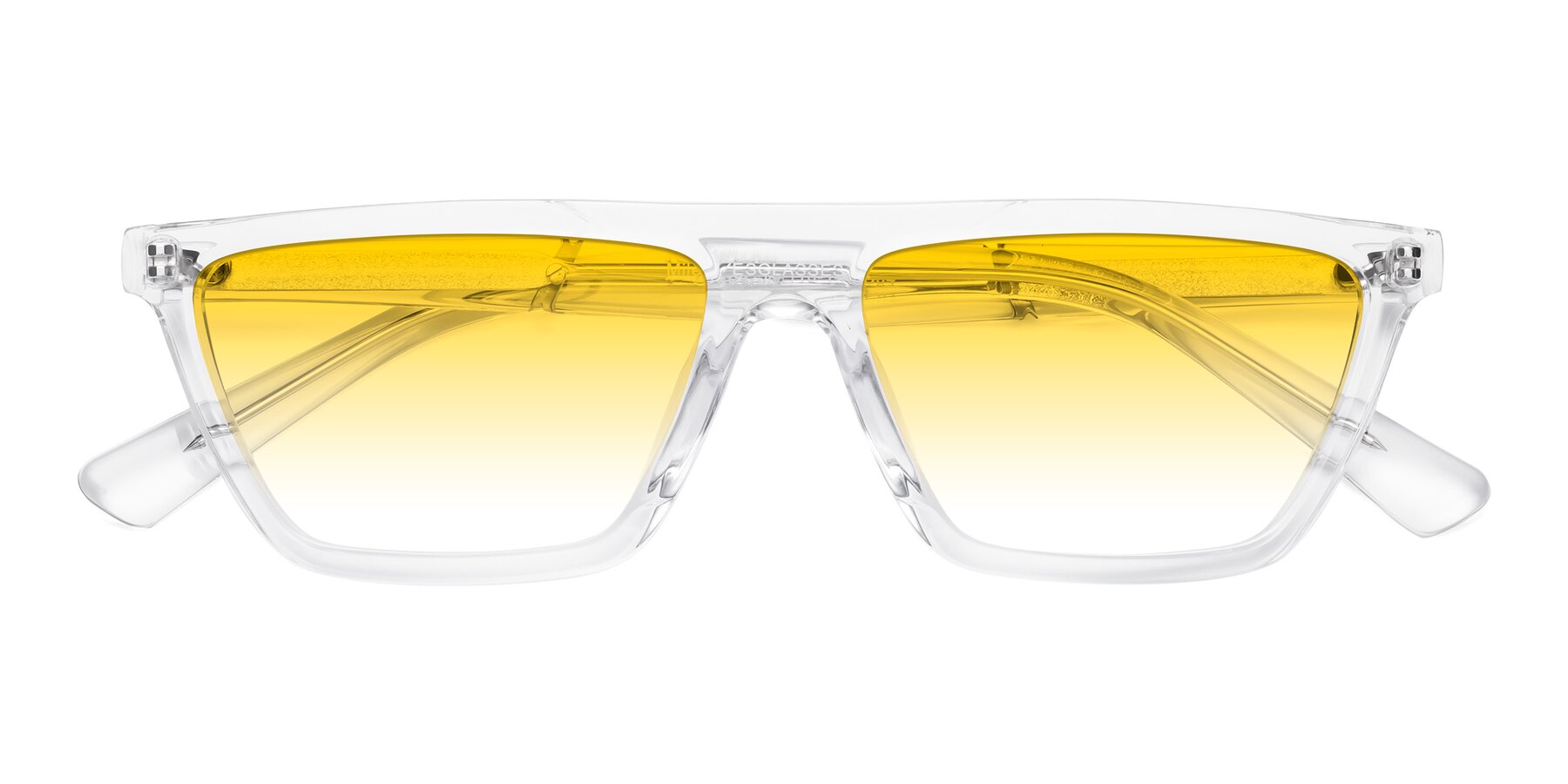 Folded Front of Miles in Clear with Yellow Gradient Lenses