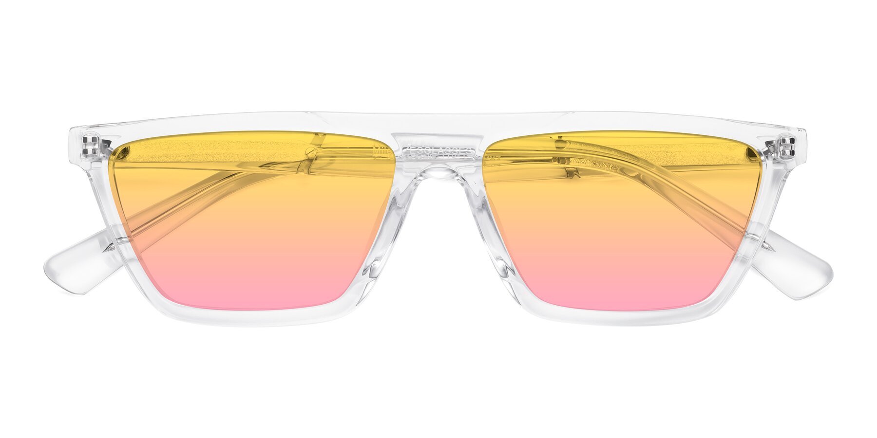 Folded Front of Miles in Clear with Yellow / Pink Gradient Lenses