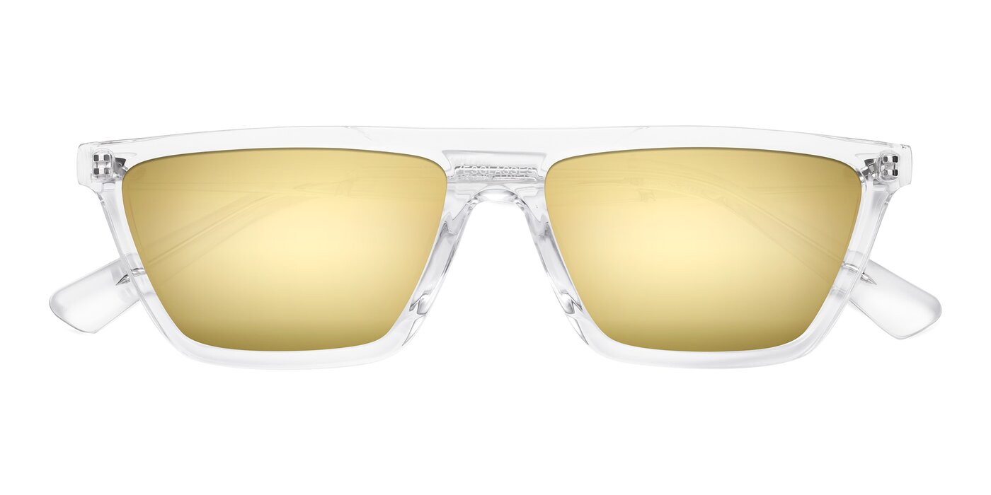 Miles - Clear Flash Mirrored Sunglasses