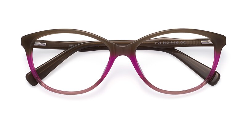 Joy - Floral Tan / Pink Eyeglasses
