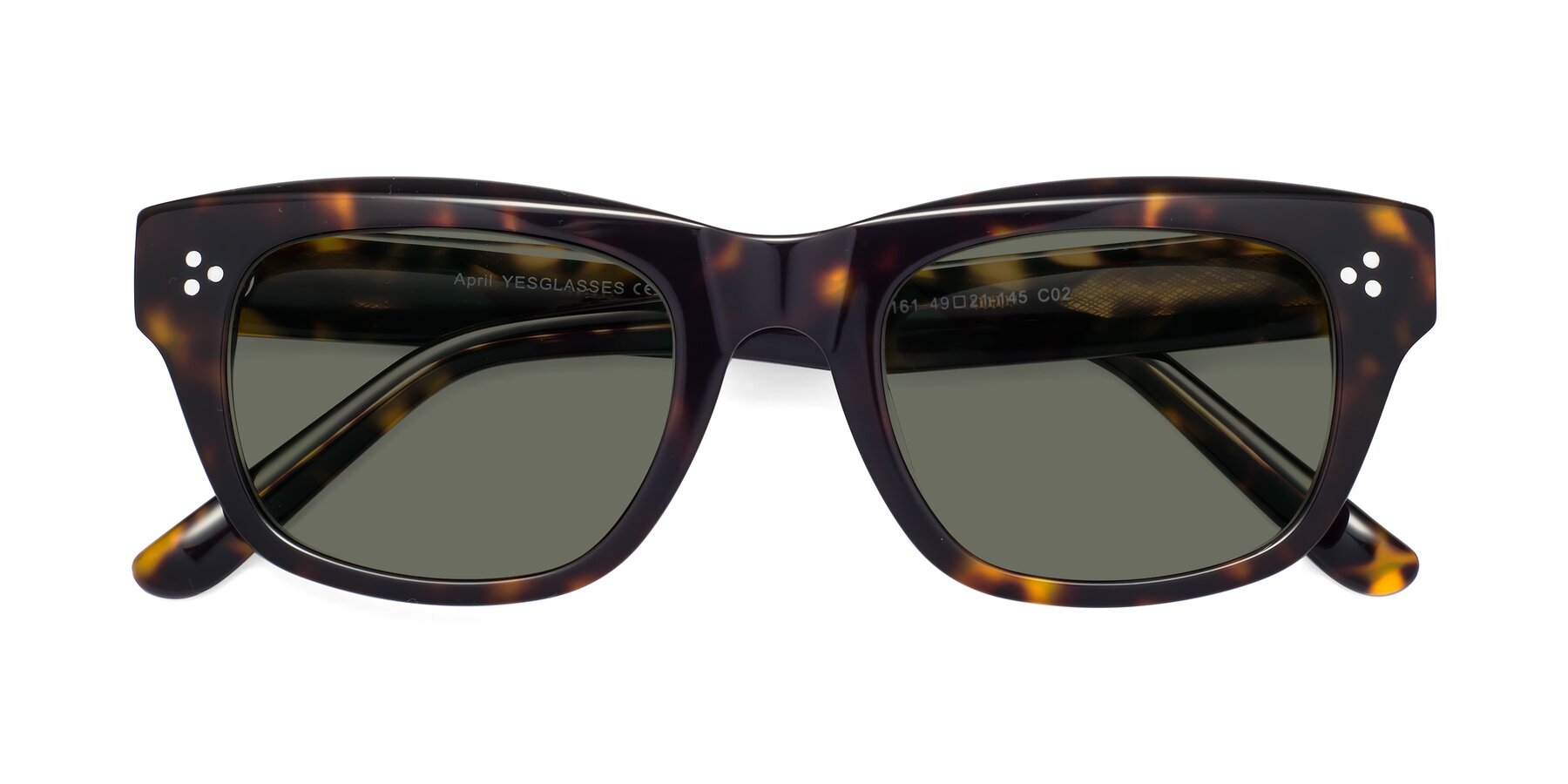 Folded Front of April in Tortoise with Gray Polarized Lenses