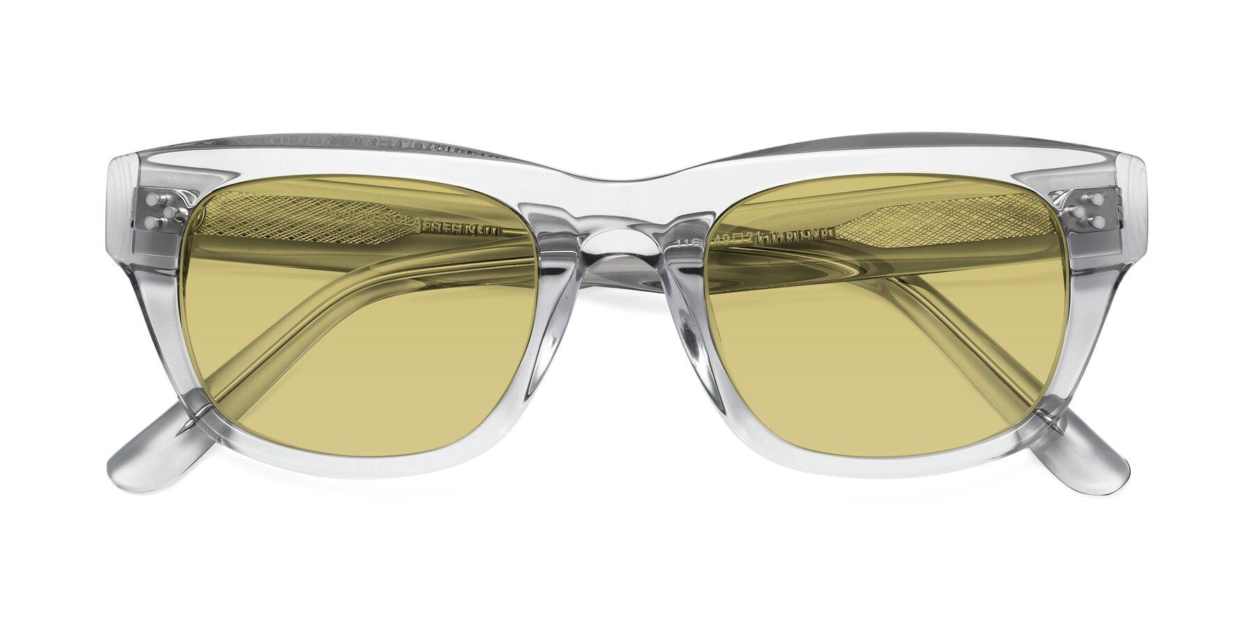 Folded Front of April in Clear with Medium Champagne Tinted Lenses