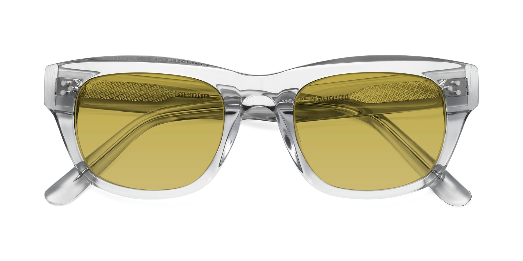 Folded Front of April in Clear with Champagne Tinted Lenses
