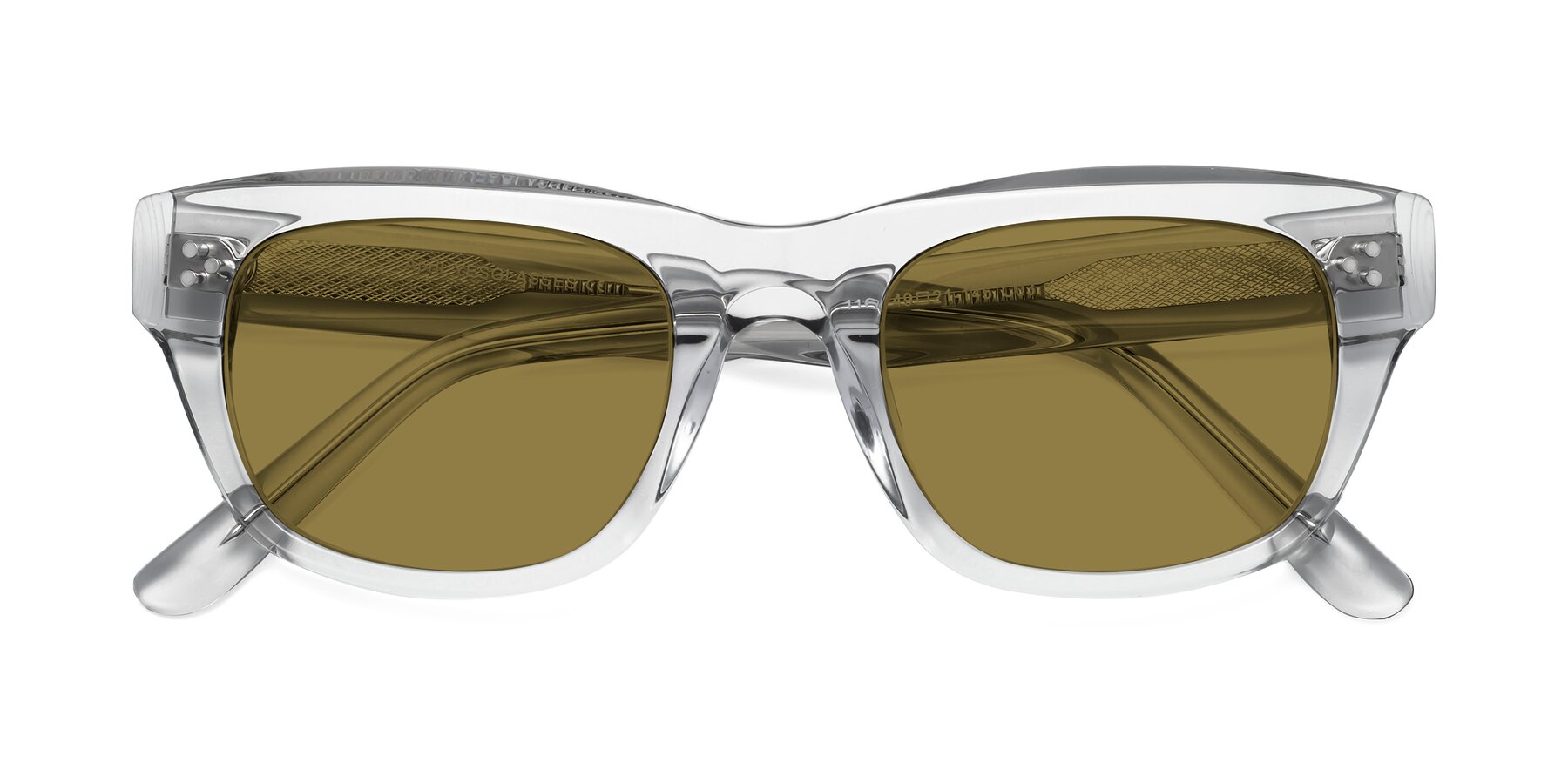 Folded Front of April in Clear with Brown Polarized Lenses