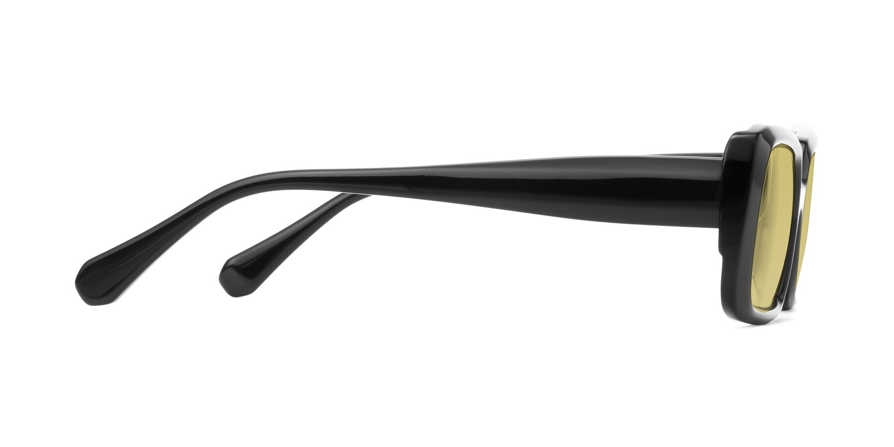 Side of Board in Black with Medium Champagne Tinted Lenses